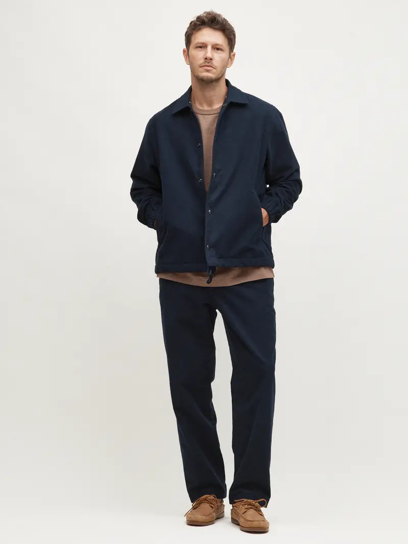 Moleskin coach jacket - navy