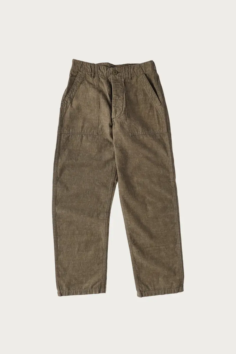 Chambray Fatigue Pants (Regular Fit) - Dusty Olive