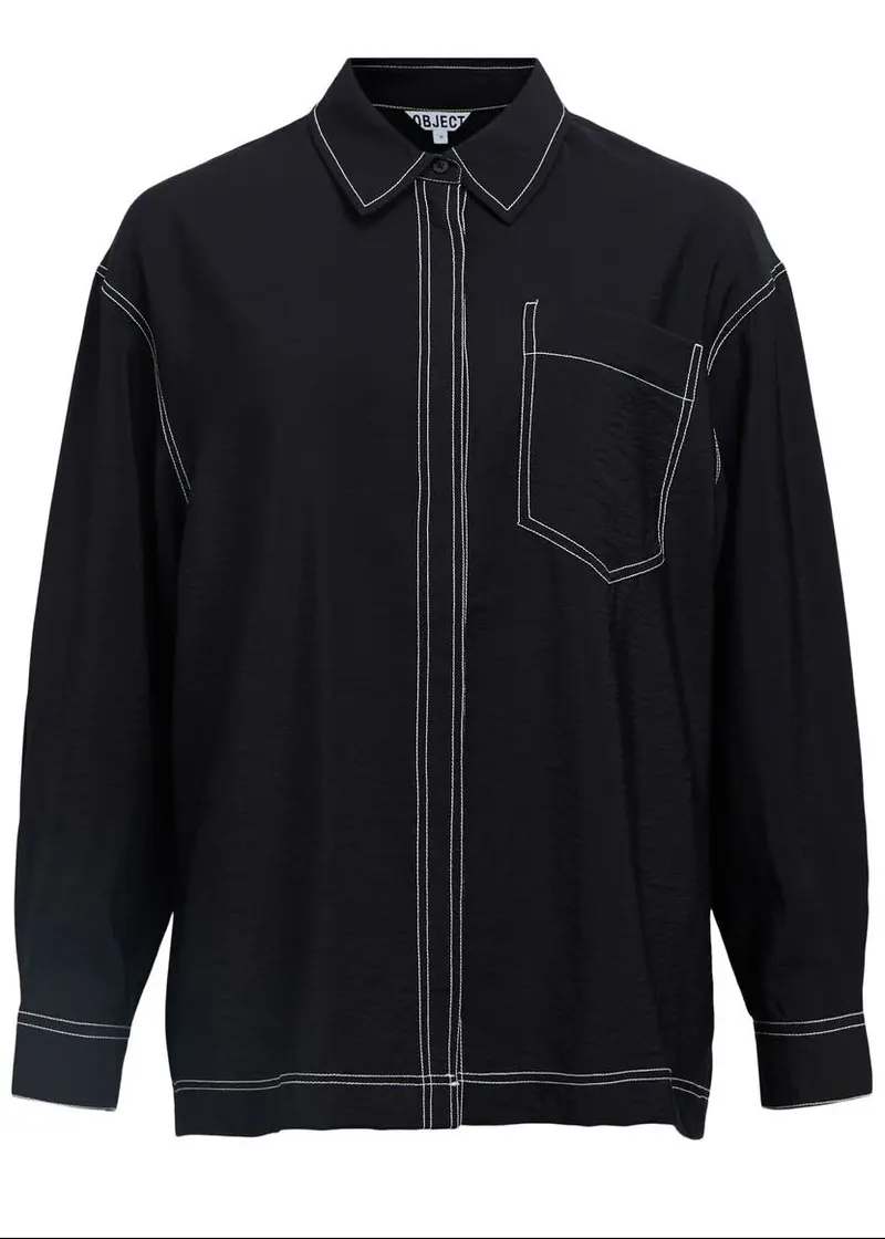 OBJJACIRA LO L/S SHIRT DIV |  BLACK AND WHITE