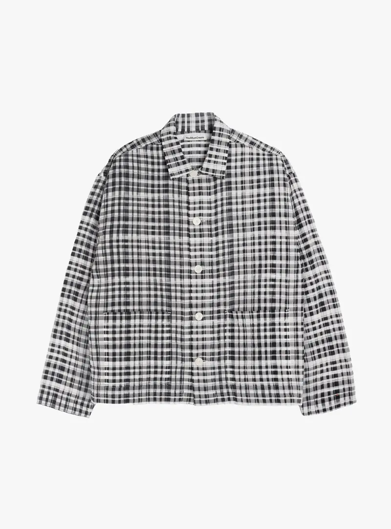 PJ Overshirt Charcoal & Off White
