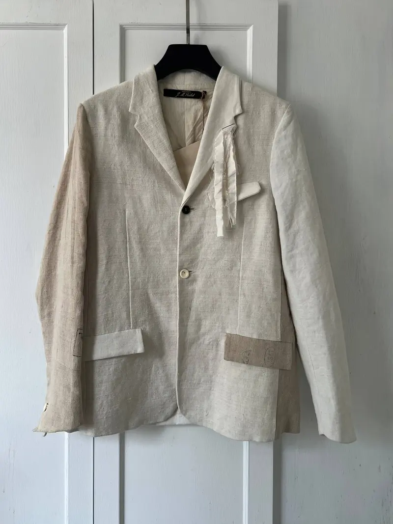 SS20 Archivio J.M. Ribot Antique Handwoven Linen Jacket