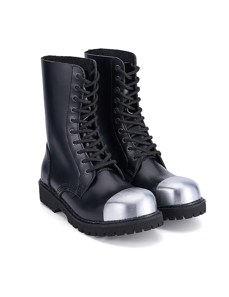 Underground Commando External Steel Toe Cap Boots in Black L