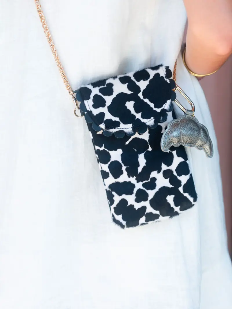 Polly Phone Bag - Cowprint