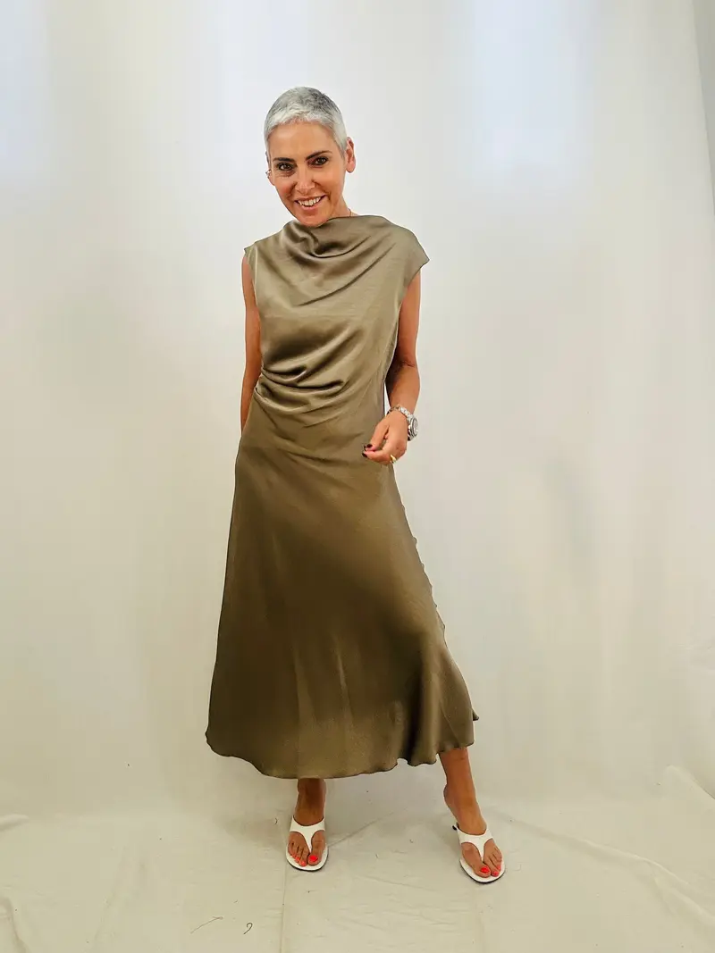 Rosina cap sleeve midaxi dress