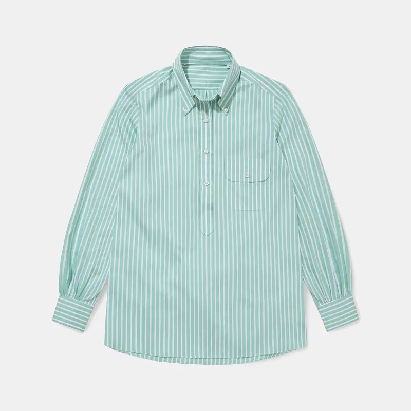 Emmeline OCBD Popover Shirt Striped Mint