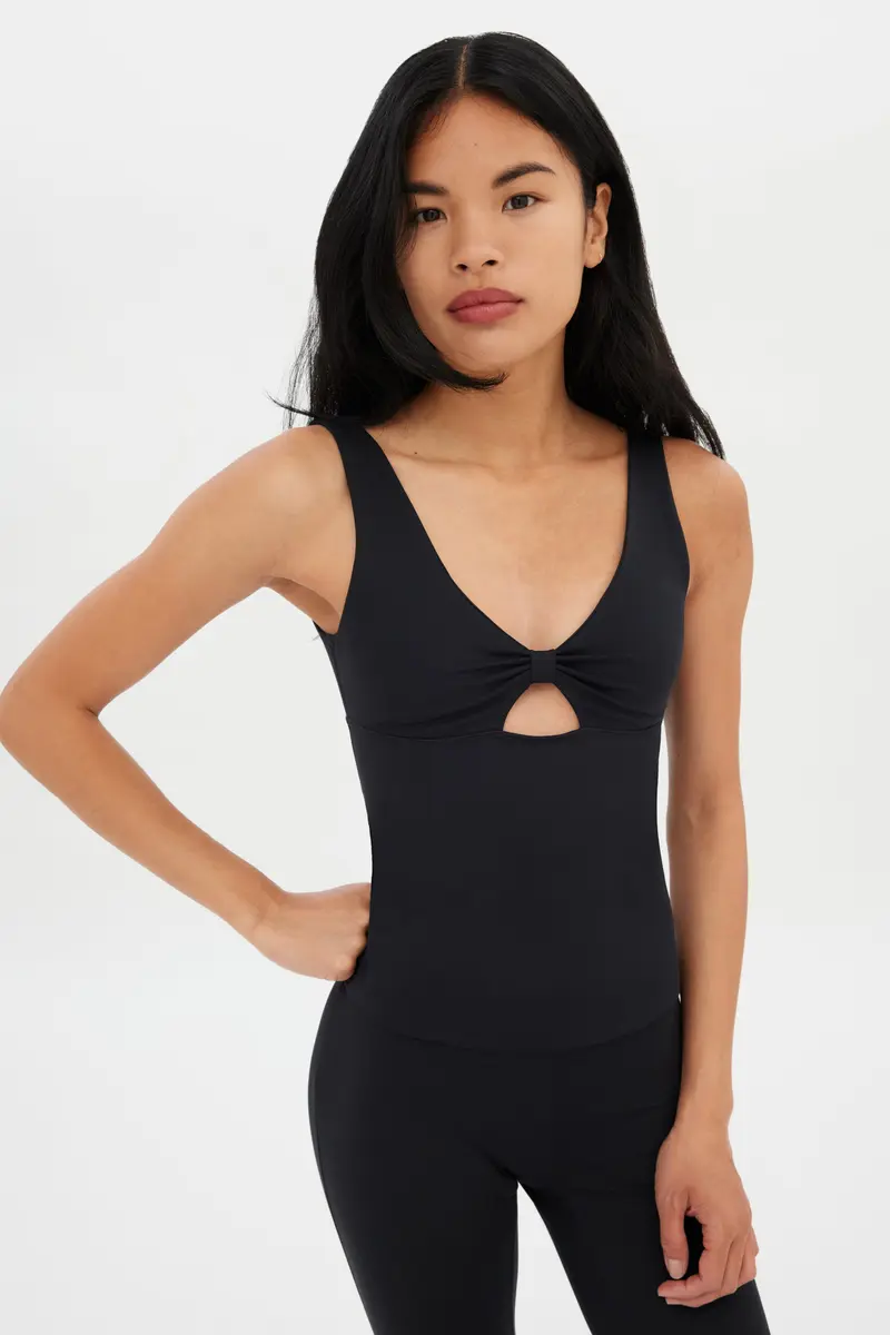 Black Meredith Bow Tank