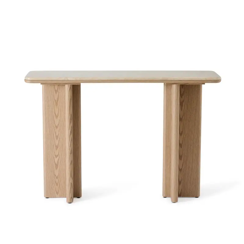 Carlyle Oak Console | Brown Marble