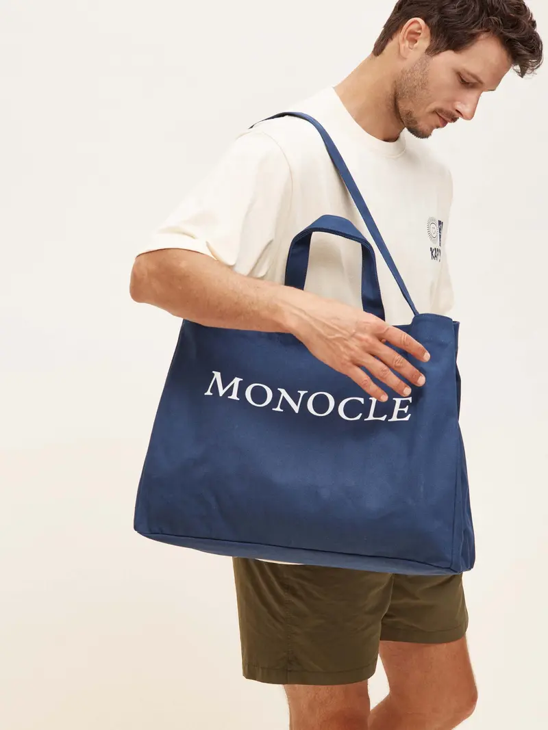 Canvas beach bag - navy