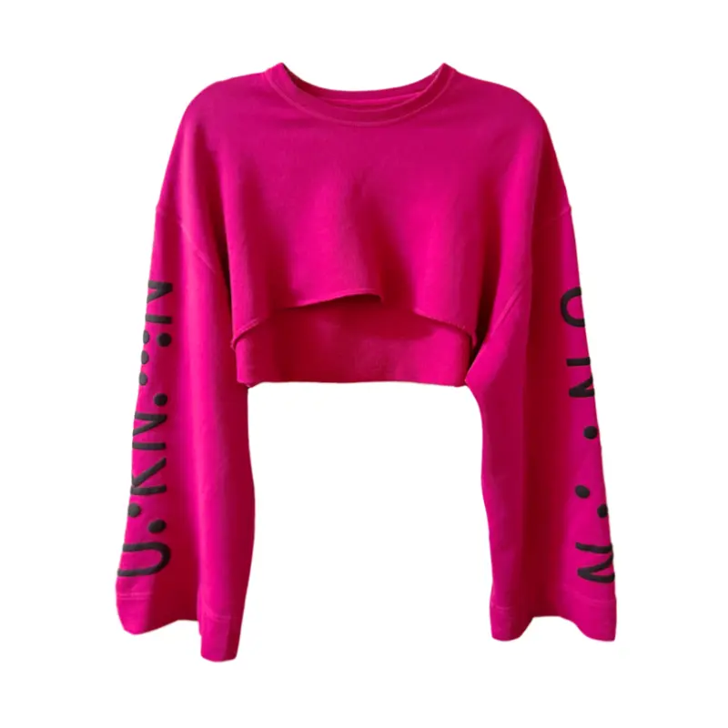 UU Braille Cropped Sweatshirt