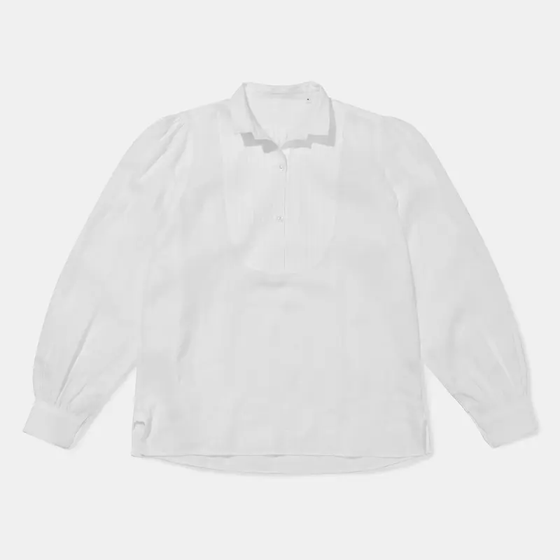 Emmeline Tuxedo Shirt White