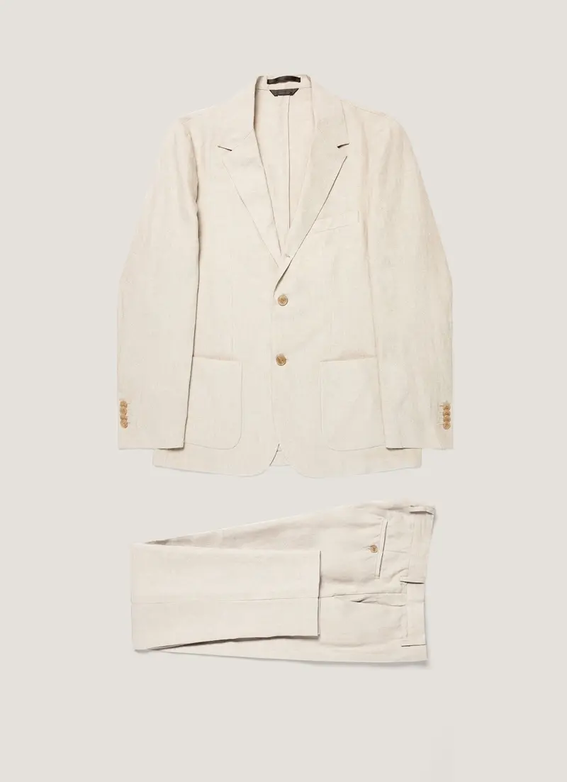 Men's Linen Two-Piece Suit in Sand
