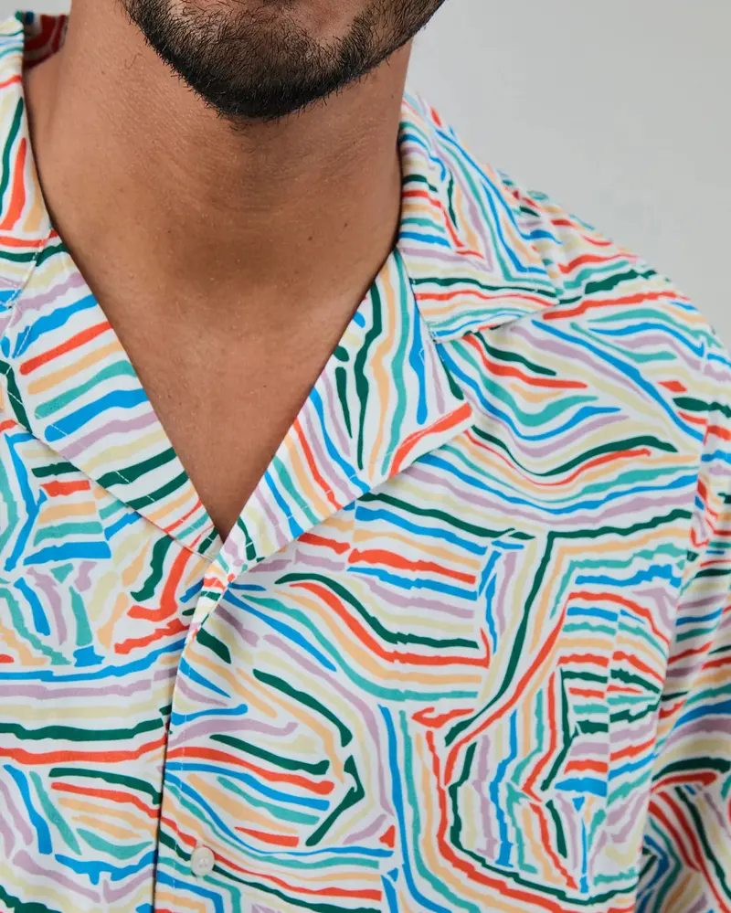 ALOHA SHIRT - MESSY STRIPES