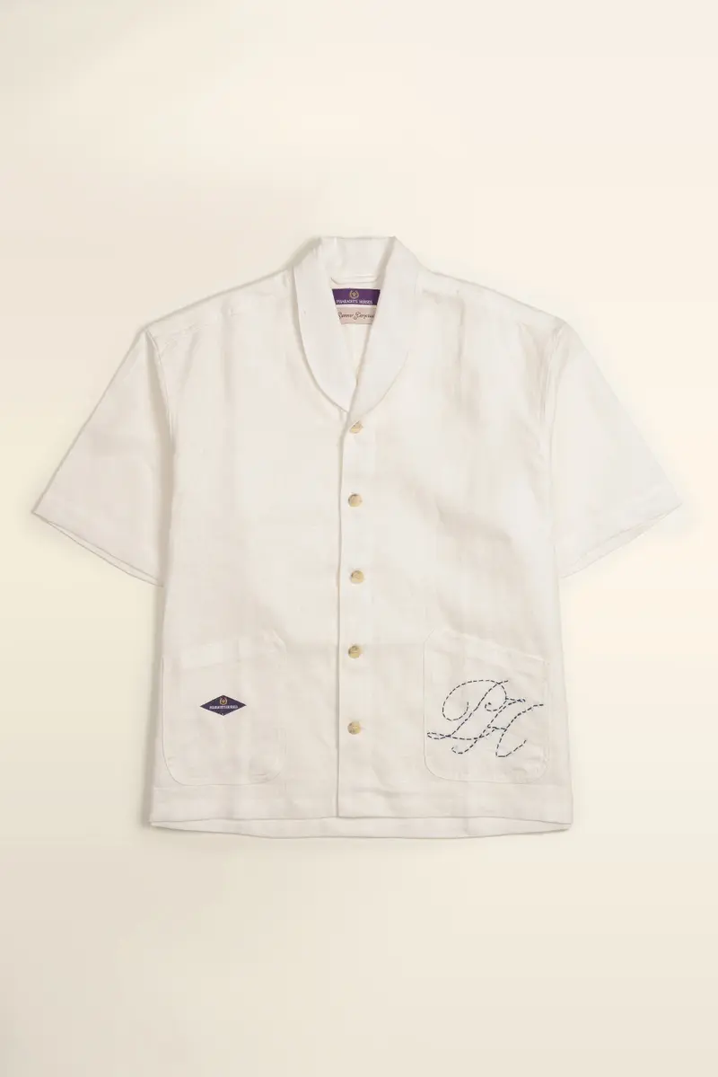 Shawl Collared Linen Shirt