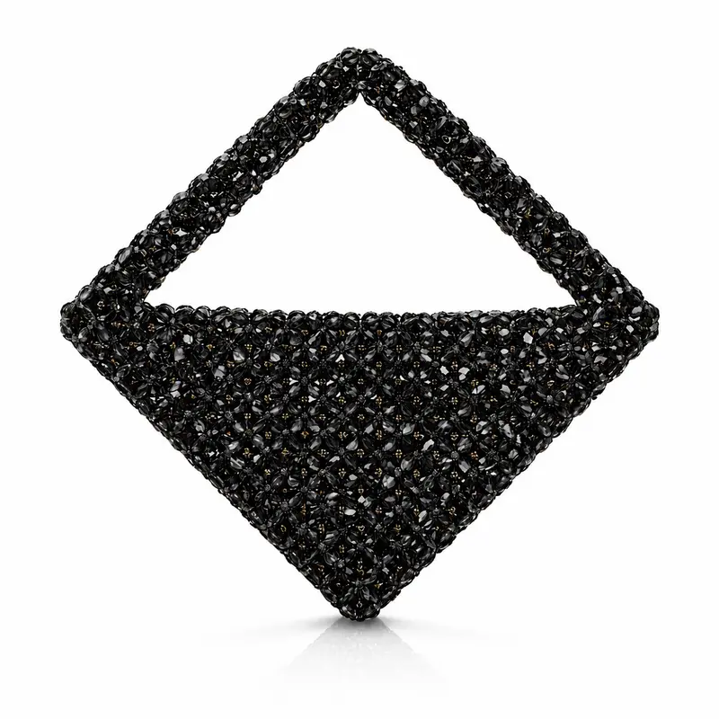 Viennetta Dark Crystal Diamond Bag