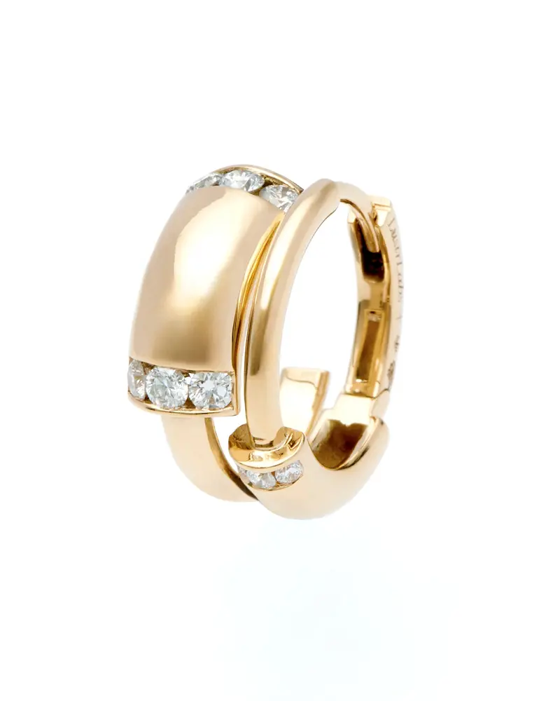 Floating Link Asymmetric Double Hoop Earrings